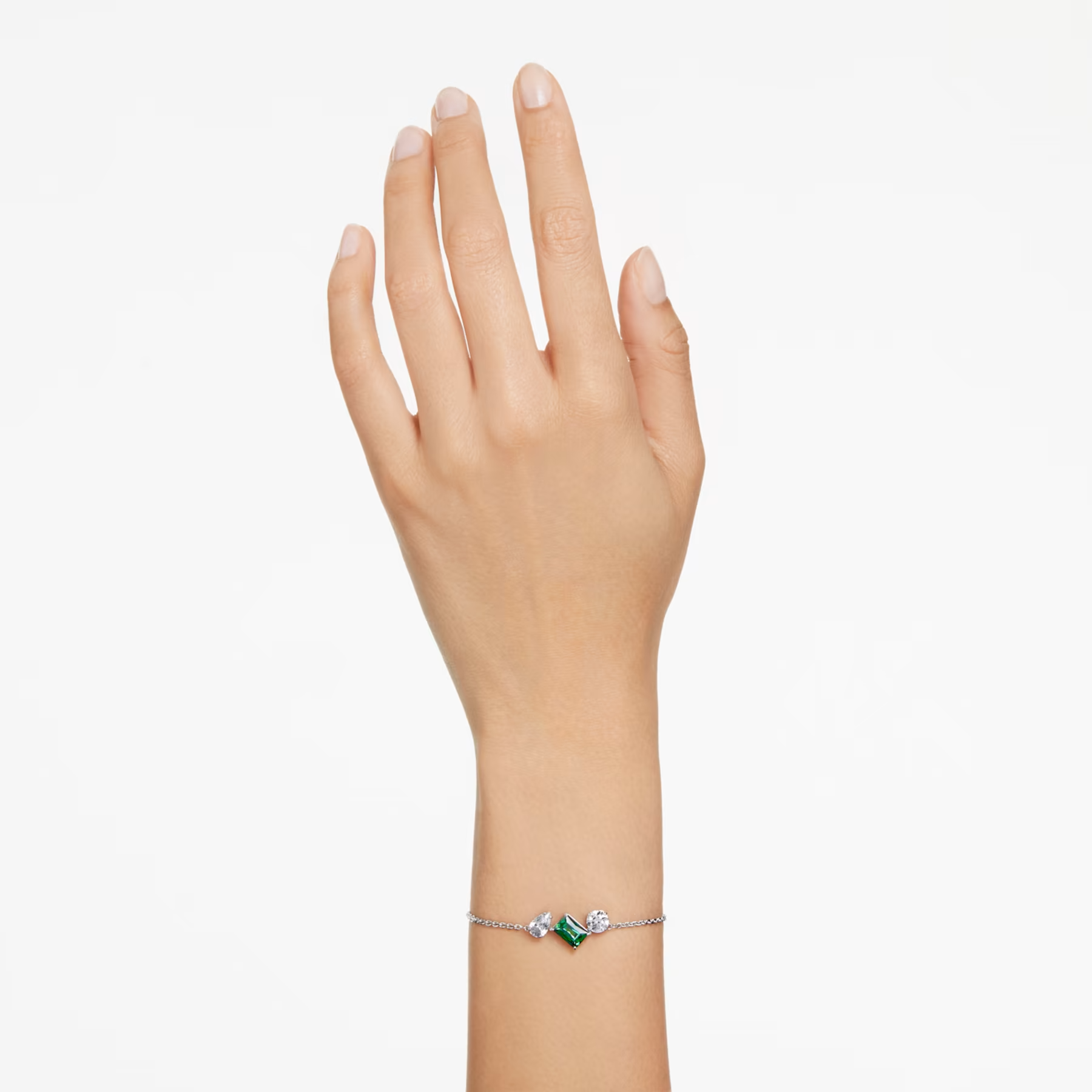 Swarovski Mesmera armband Verschillende slijpvormen Zilverkleurig/Groen 5668360