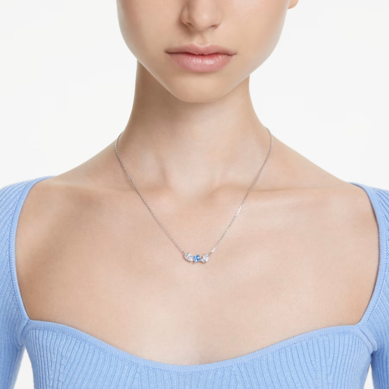 Swarovski Mesmera ketting met hanger Verschillende slijpvormen Zilver/Blauw 5668276