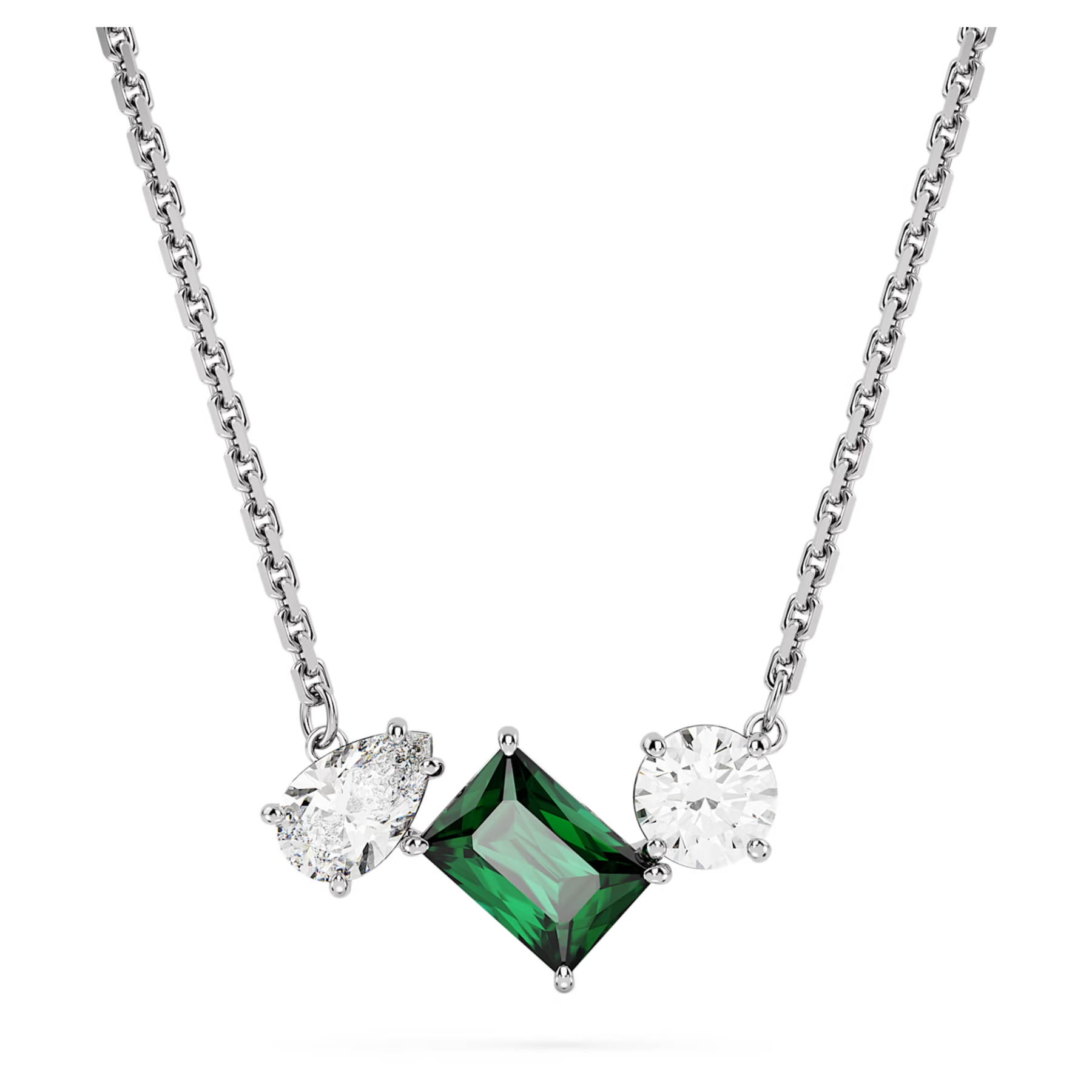 Swarovski Mesmera ketting met hanger Verschillende slijpvormen Zilverkleurig/Groen 5668278