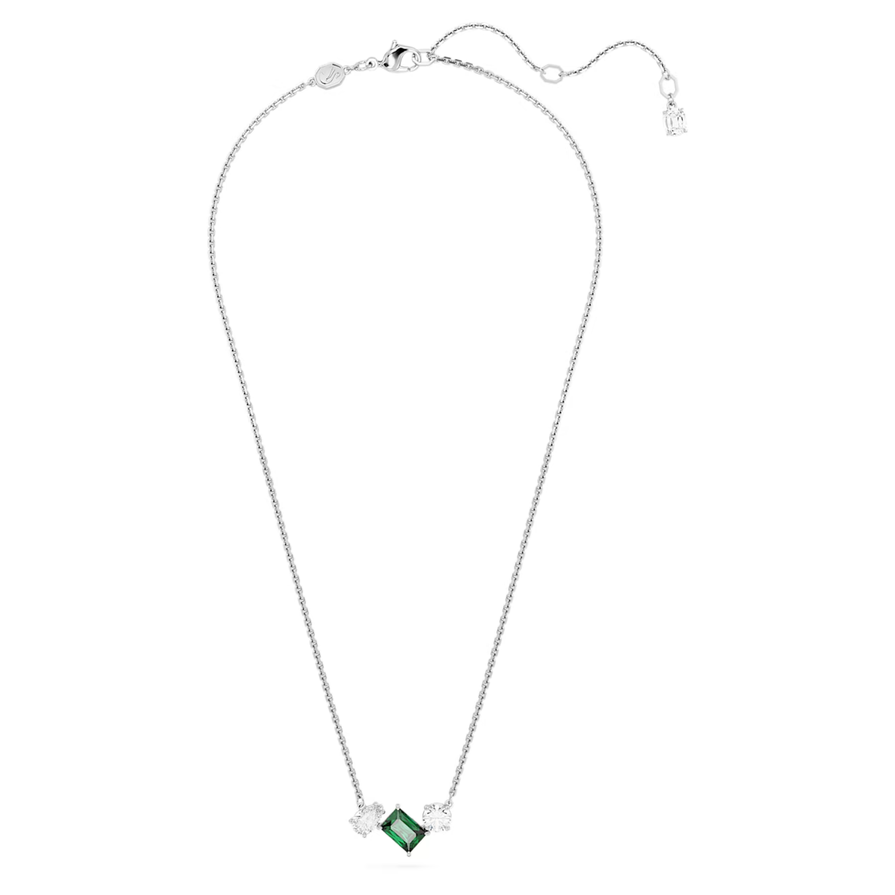 Swarovski Mesmera ketting met hanger Verschillende slijpvormen Zilverkleurig/Groen 5668278