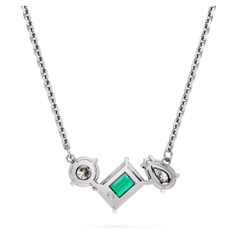 Swarovski Mesmera ketting met hanger Verschillende slijpvormen Zilver/Groen 5668278