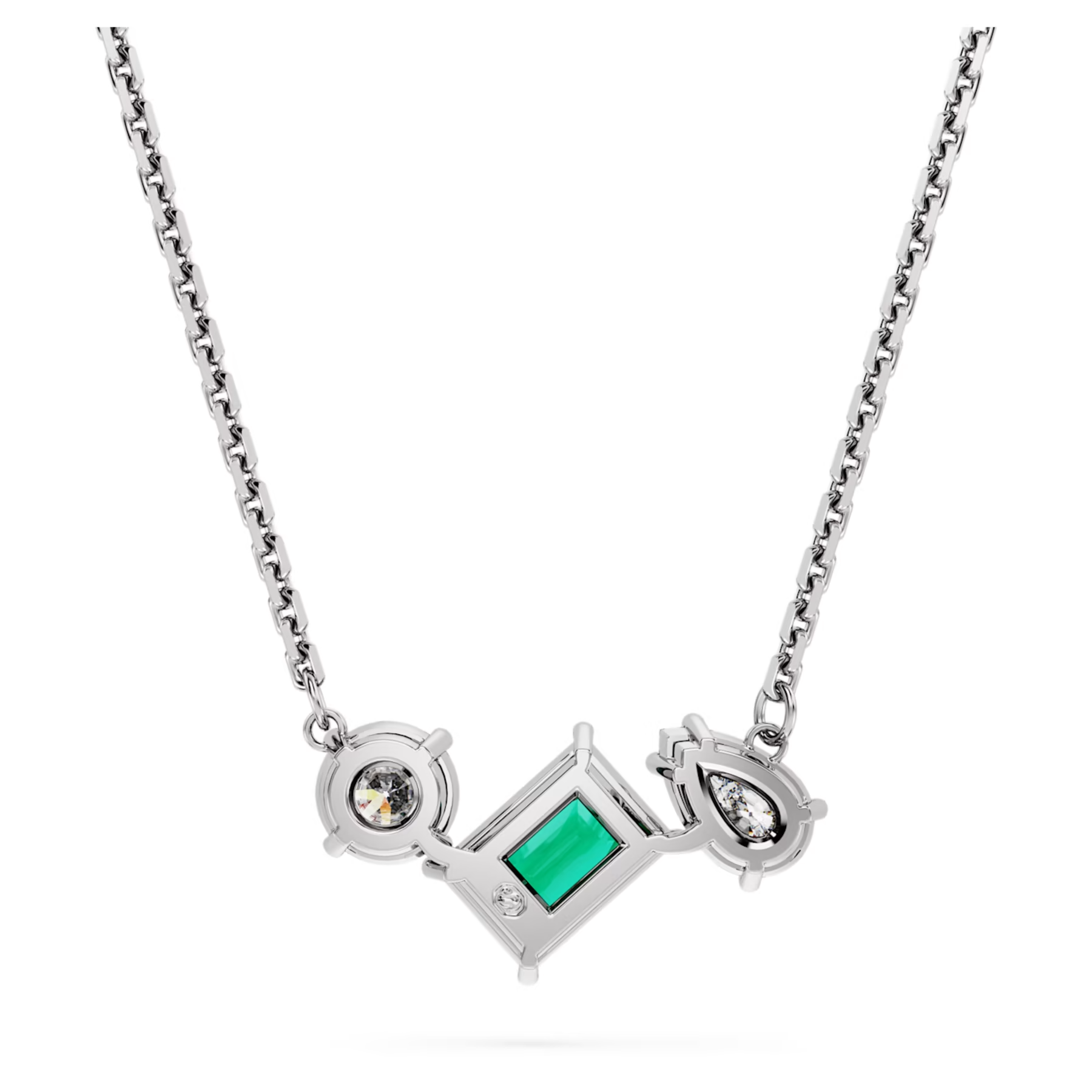 Swarovski Mesmera ketting met hanger Verschillende slijpvormen Zilverkleurig/Groen 5668278