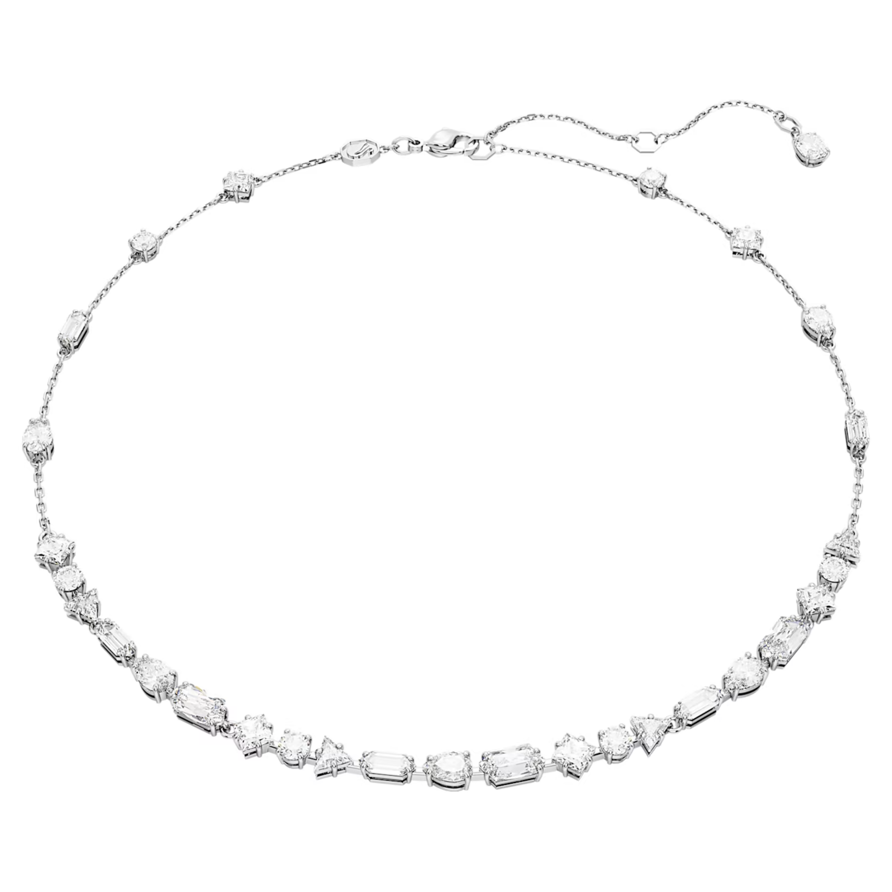 Swarovski Mesmera ketting Verschillende slijpvormen Zilverkleurig/Wit 5676989