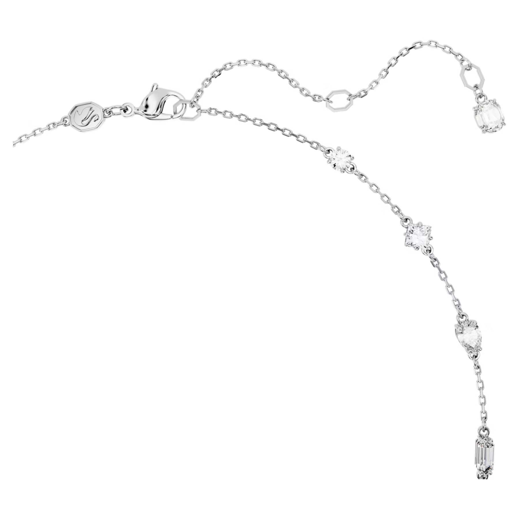 Swarovski Mesmera ketting Verschillende slijpvormen Zilverkleurig/Wit 5676989