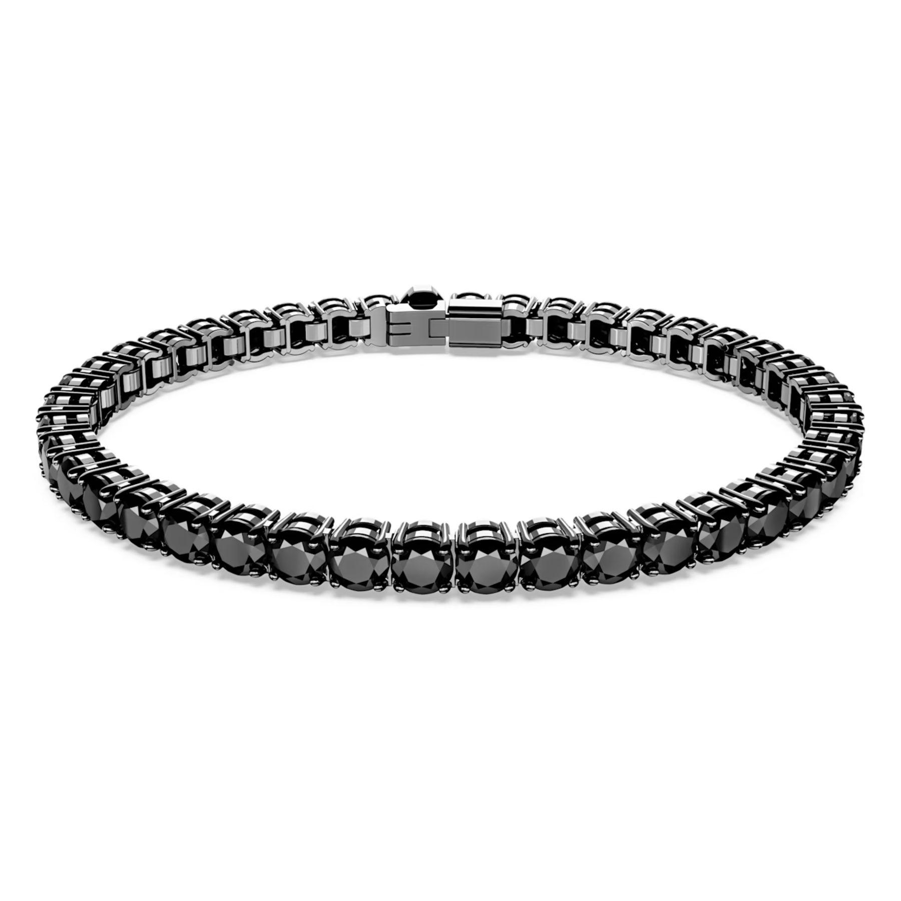 Swarovski Matrix armband Tennis round cut Zilverkleurig/Zwart (L) 5664150