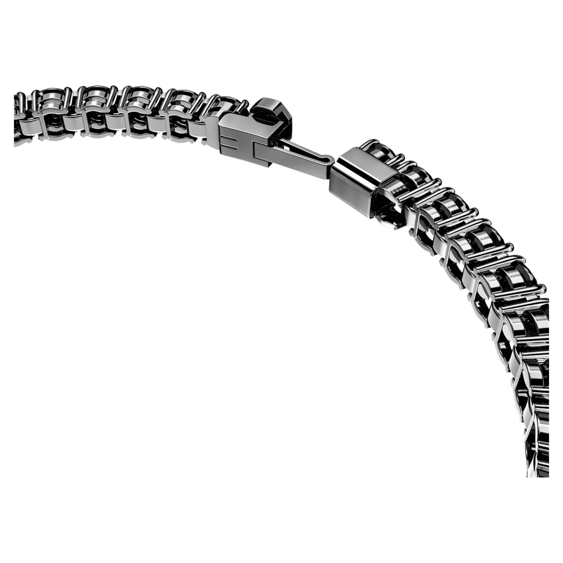 Swarovski Matrix armband Tennis round cut Zilverkleurig/Zwart (L) 5664150