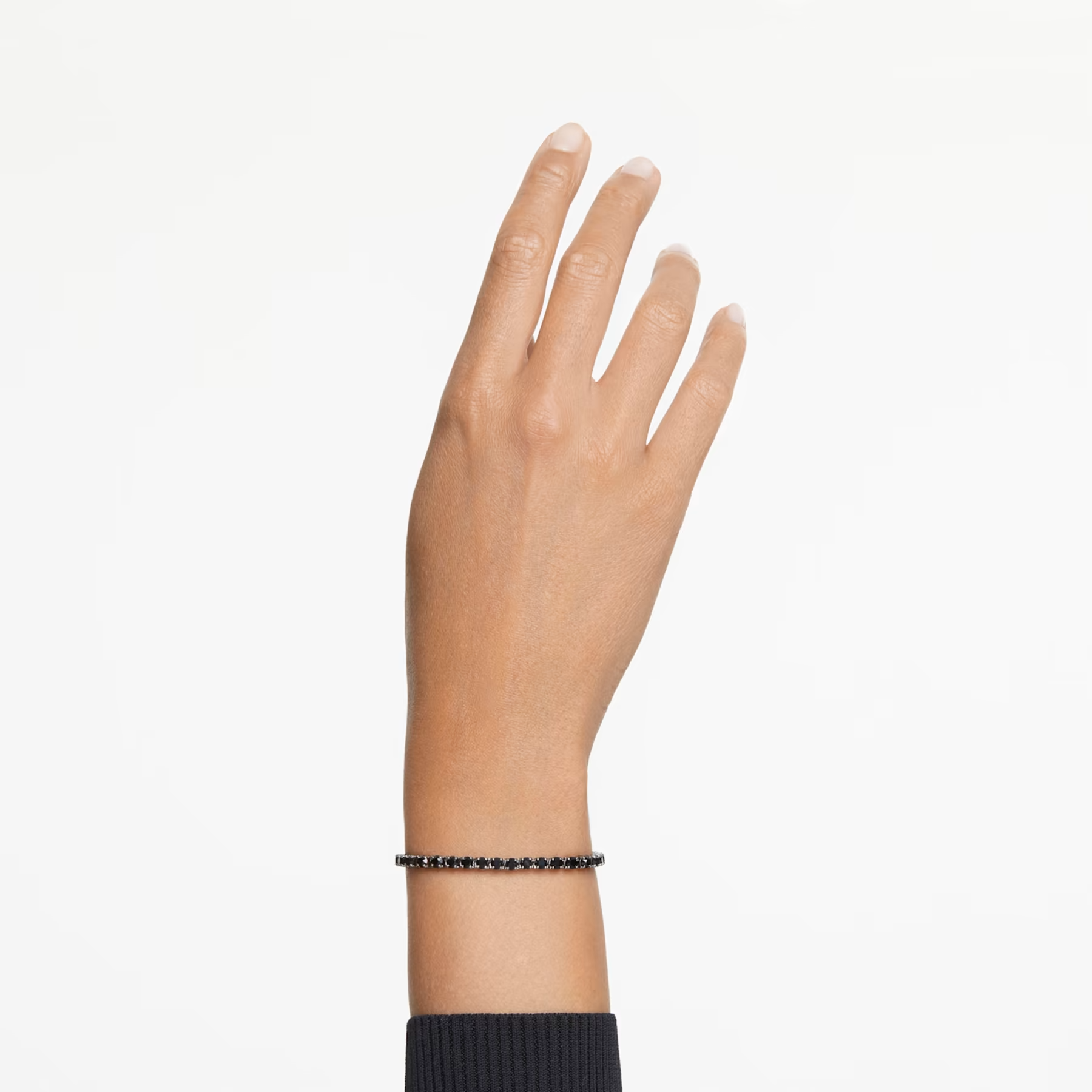 Swarovski Matrix armband Tennis round cut Zilverkleurig/Zwart (L) 5664150