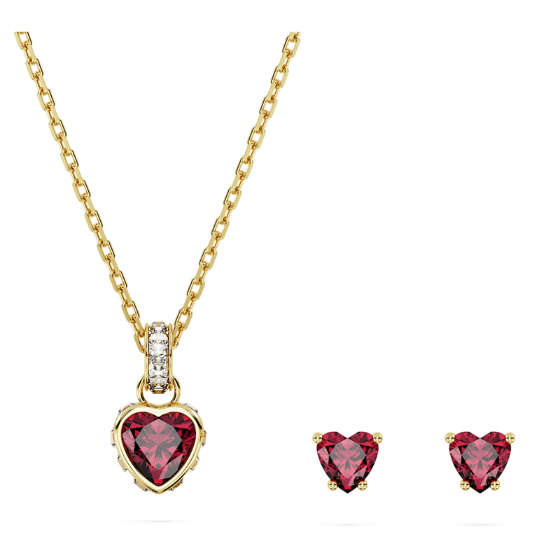 Swarovski Stilla set Hartvorm Goud/Rood 5684506