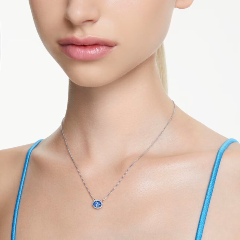 Swarovski Constella ketting met hanger Ovale slijpvorm Zilver/Blauw 5671809