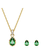 Swarovski Stilla set Druppelvorm Goud/Groen 5684507