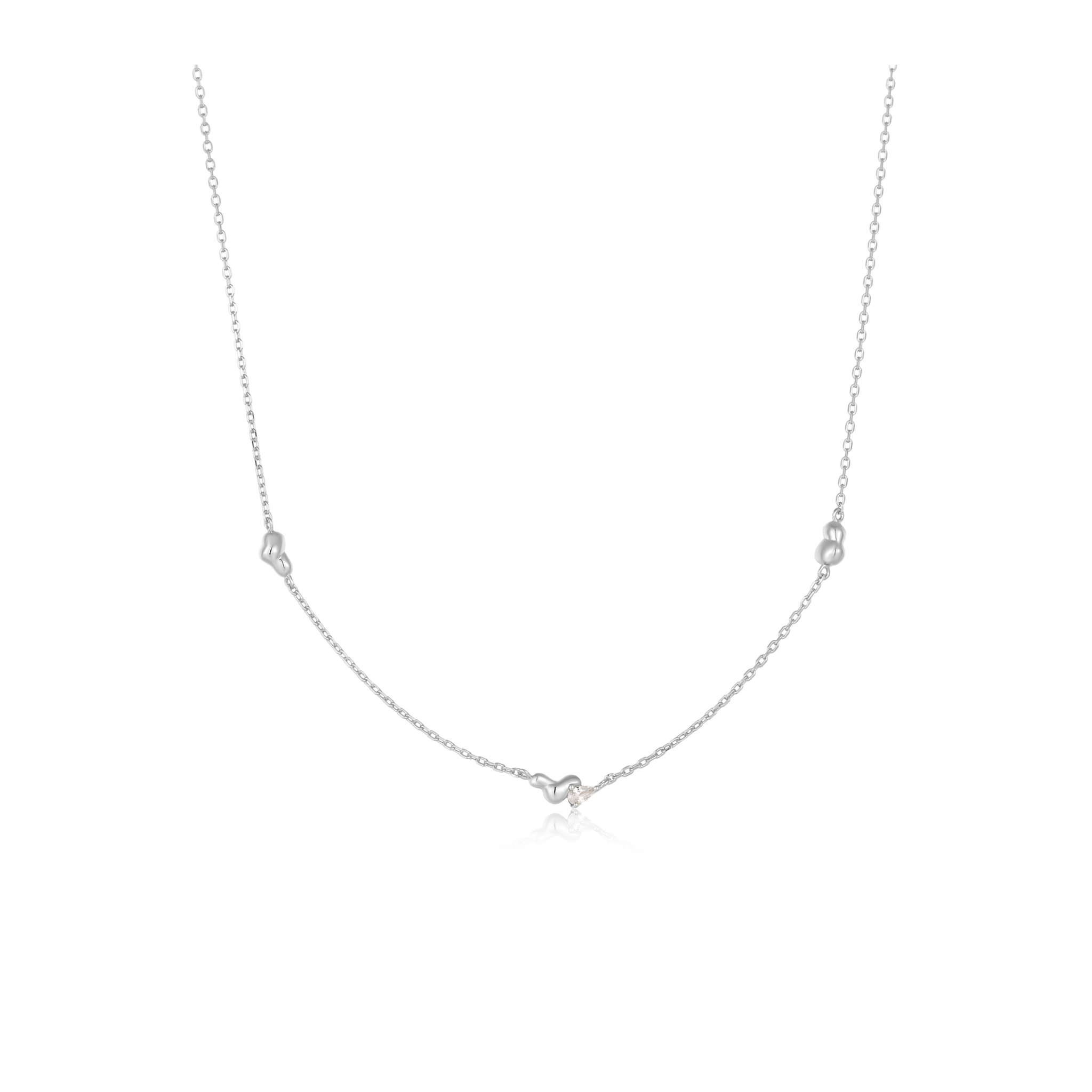 Ania Haie Taking Shape ketting - Silver Twisted Wave Chain Silver N050-02H