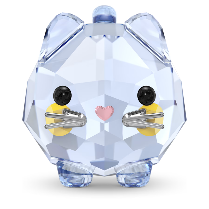 Swarovski Chubby Cats kristallen beeldje Kat Blauw 5658328