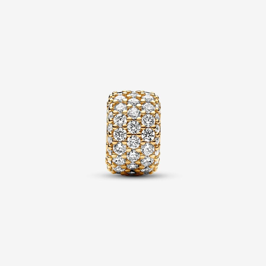 Pandora Sprankelend Pavé Drie Rijen Bedel 762820C01