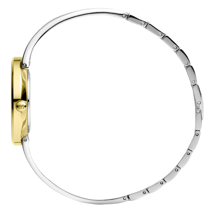 Danish Design Nostalgi 1988 dameshorloge Two-Tone Black Bangle IV73Q1295