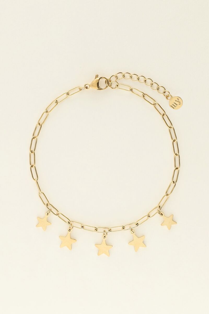 My Jewellery Armband universe met sterretjes - Goud MJ09530-1200