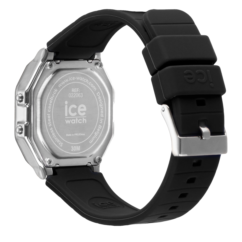 Ice-Watch ICE digit retro dameshorloge - Black silver (S) IW022063