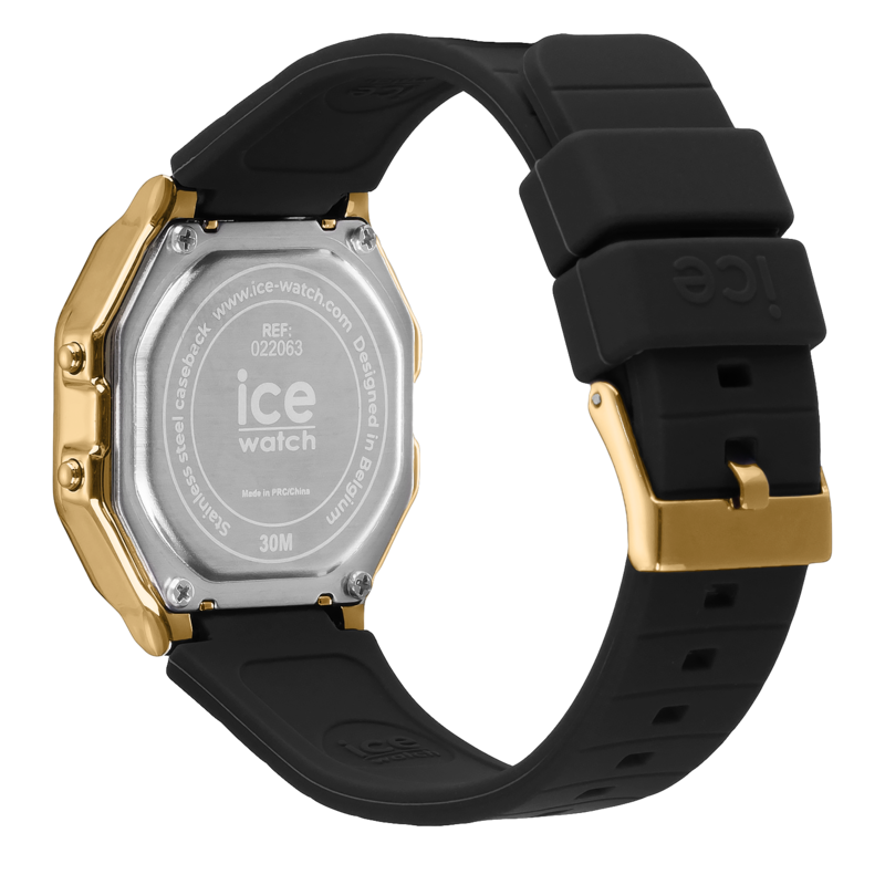 Ice-Watch ICE digit retro dameshorloge - Black gold (S) IW022064