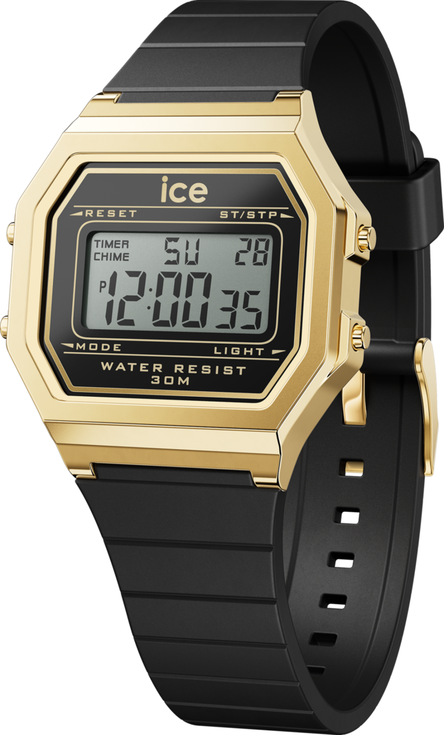 Ice-Watch ICE digit retro dameshorloge - Black gold (S) IW022064