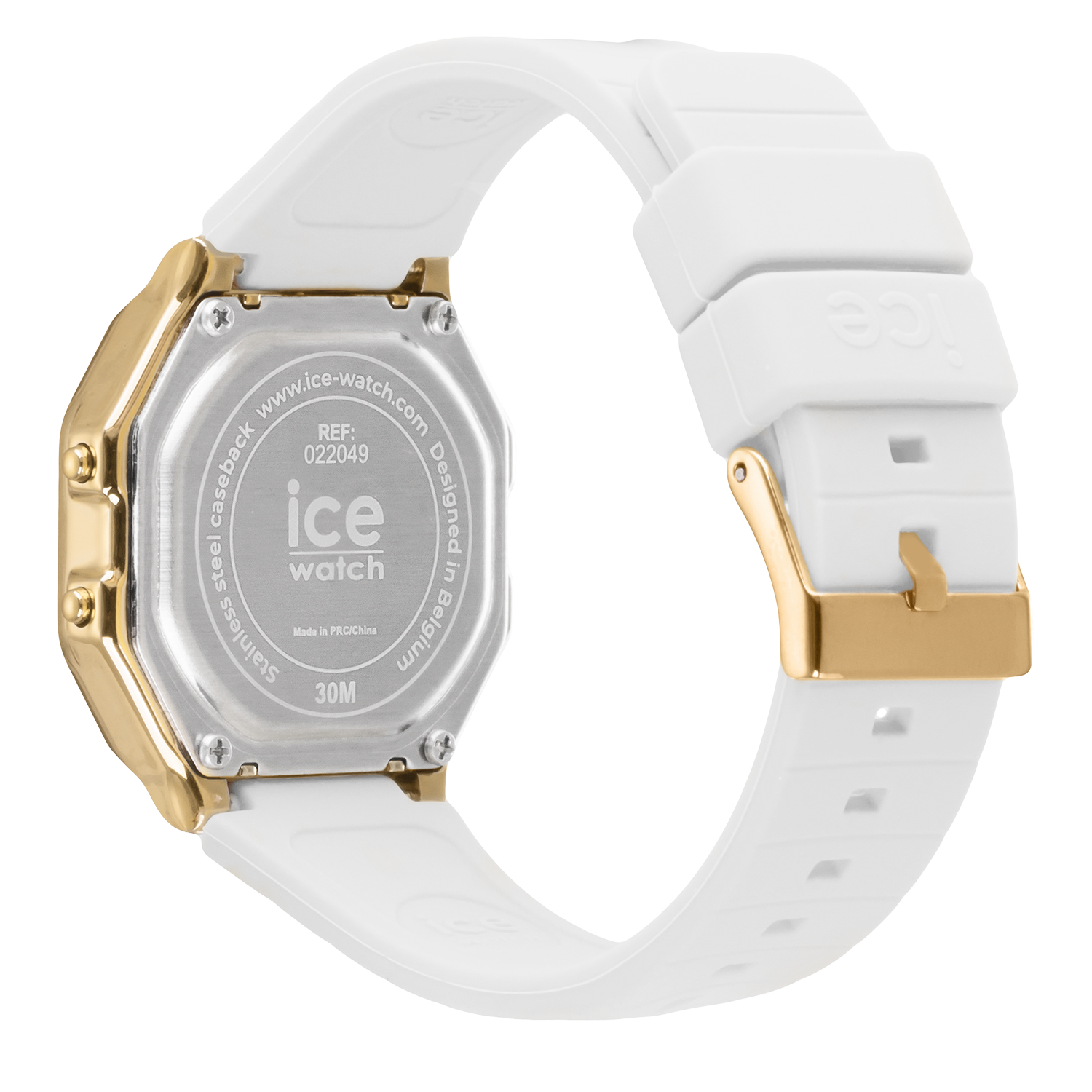 Ice-Watch ICE digit retro dameshorloge - White goldcolour (S) IW022049
