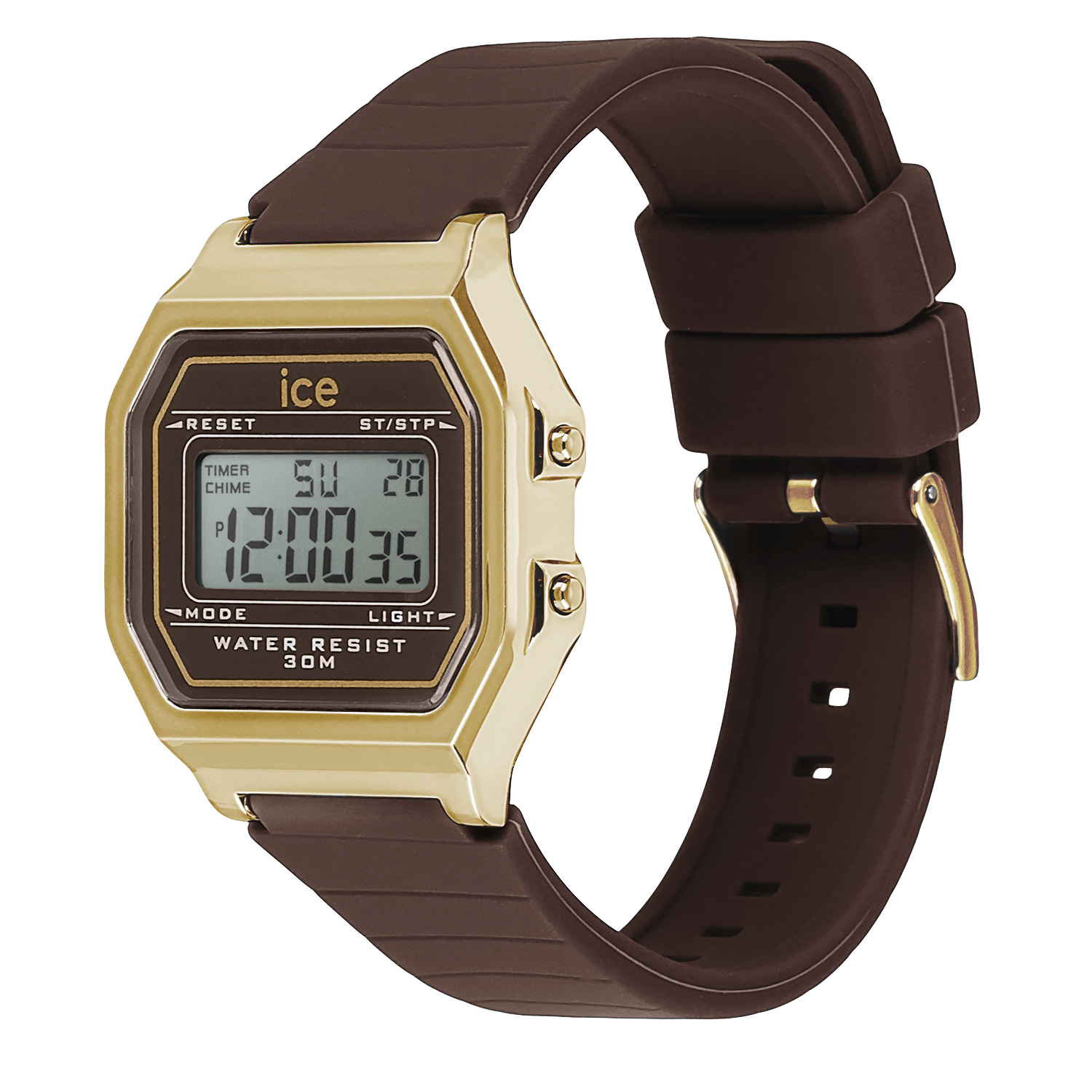 Ice-Watch ICE digit retro dameshorloge - Brown cappuccino (S) IW022065