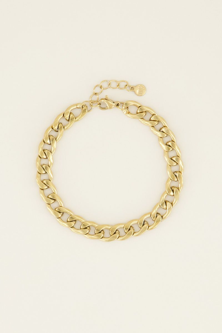 My Jewellery Platte schakelarmband - Goud MJ03697-1200