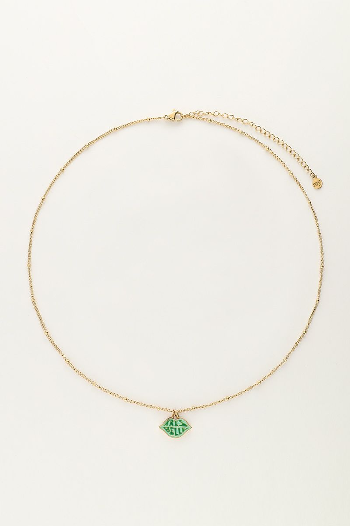 My Jewellery Candy ketting groen Tres Belle - Goud MJ08351-1200