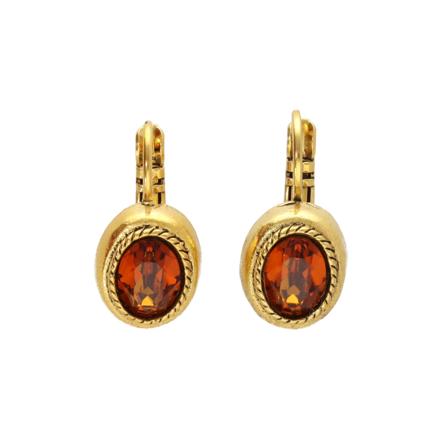 Camps & Camps Goudkleurige oorbellen - Lichtbruin 1D150 LAB