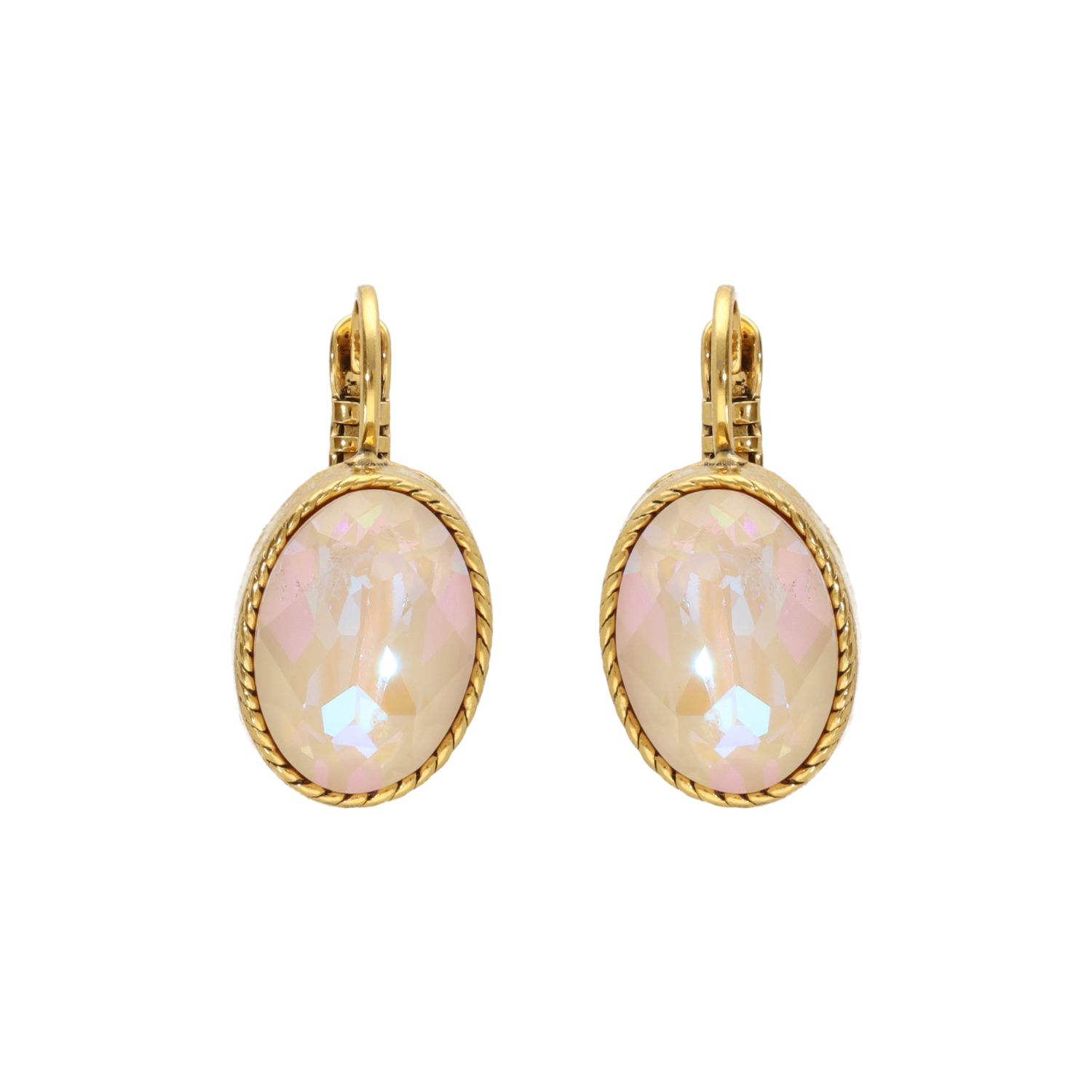 Camps & Camps Goudkleurige oorbellen - Ivoor Opaal Delight 1D945 ICD