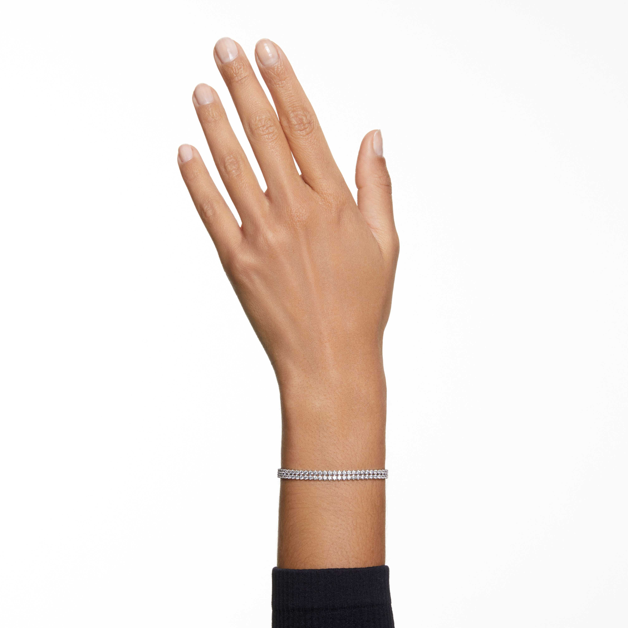 Swarovski Matrix armband Tennis ronde slijpvorm Zilverkleurig/Wit (M) 5221397