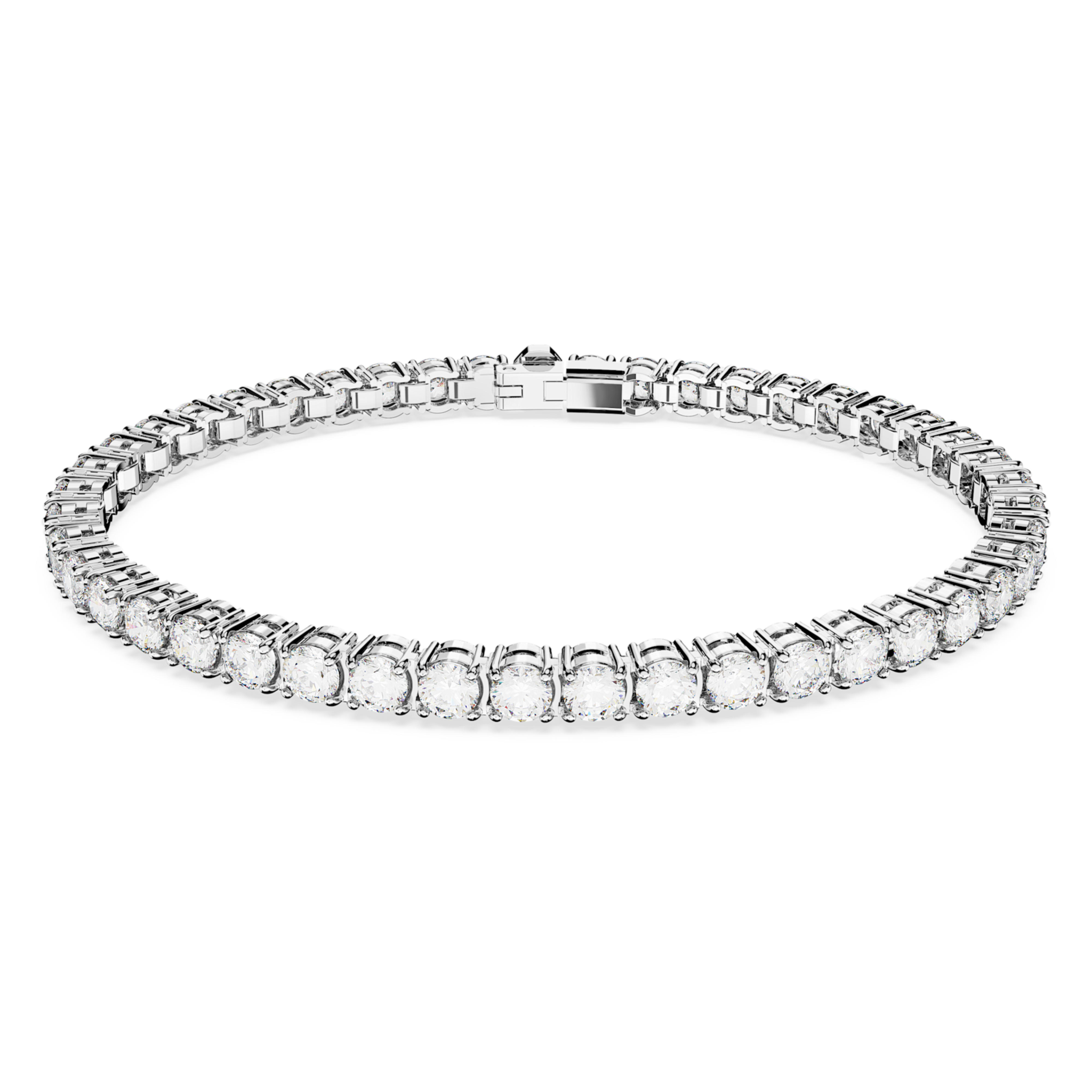 Swarovski Matrix armband Tennis ronde slijpvorm Zilverkleurig/Wit (S) 5648936