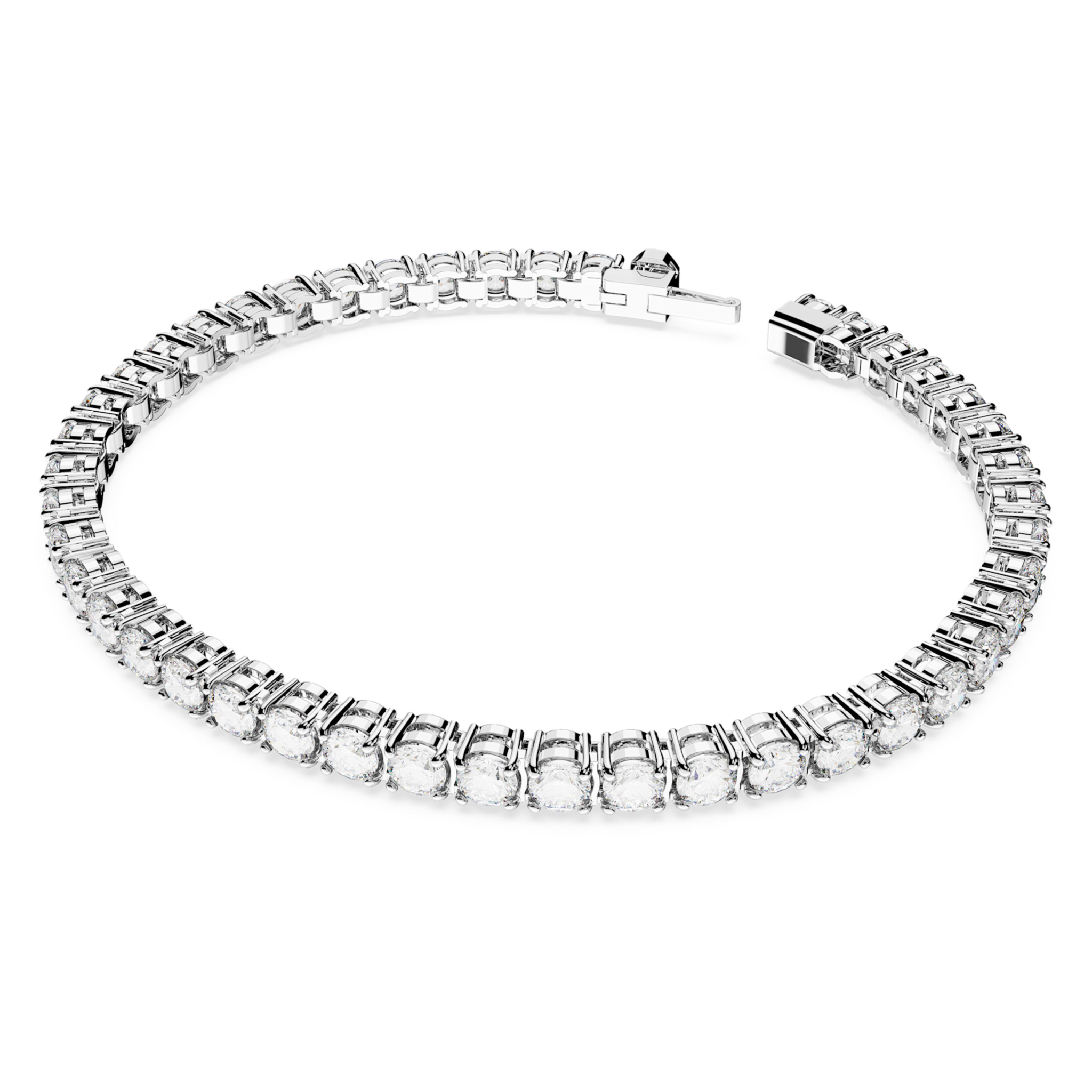 Swarovski Matrix armband Tennis ronde slijpvorm Zilverkleurig/Wit (S) 5648936