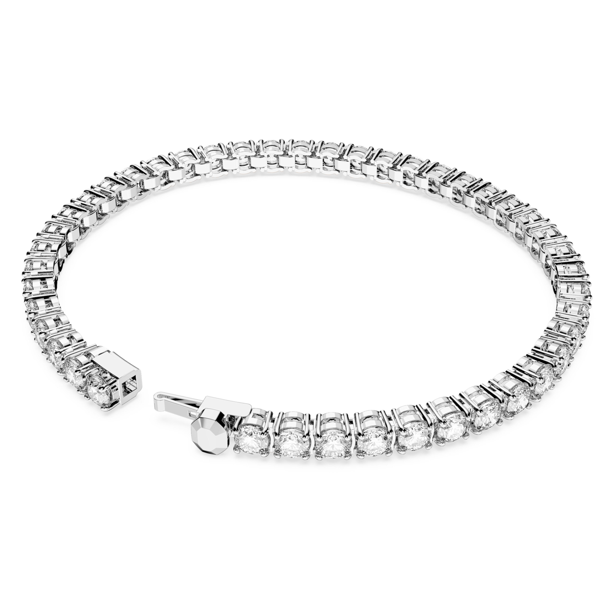 Swarovski Matrix armband Tennis ronde slijpvorm Zilverkleurig/Wit (S) 5648936