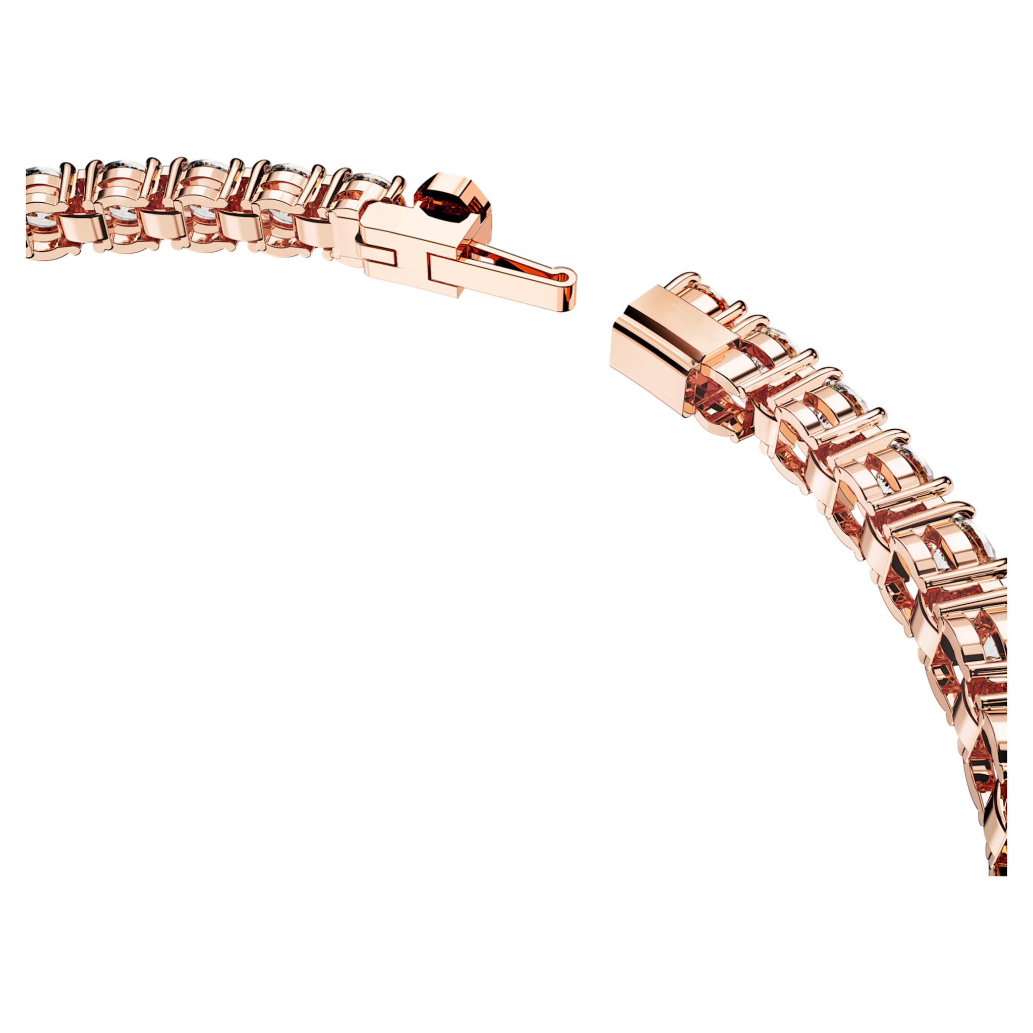 Swarovski Matrix armband Tennis ronde slijpvorm Rosékleurig/Wit (L) 5657661