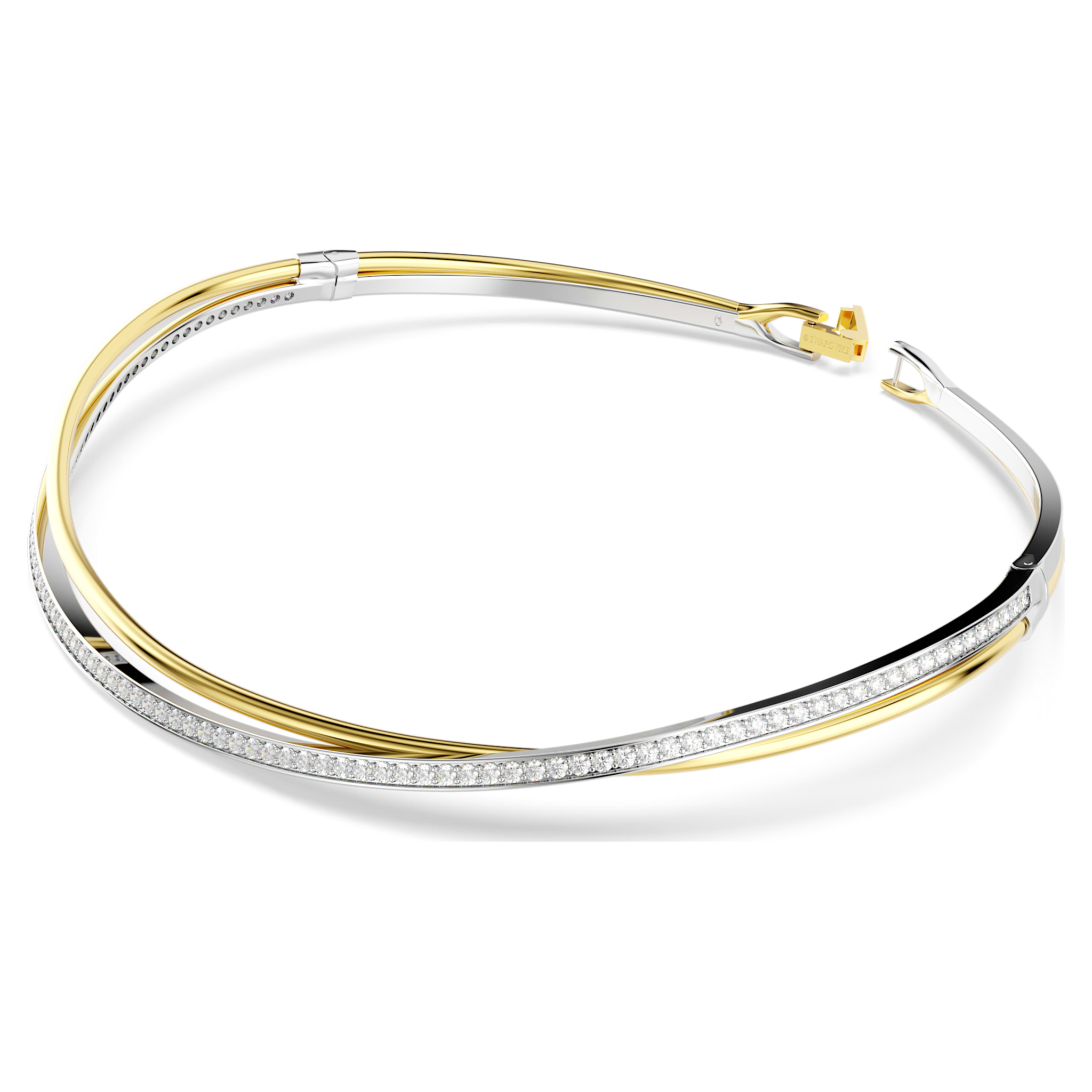 Swarovski Hyperbola ketting Ronde slijpvorm bicolor Wit/Goudkleurig 5702408