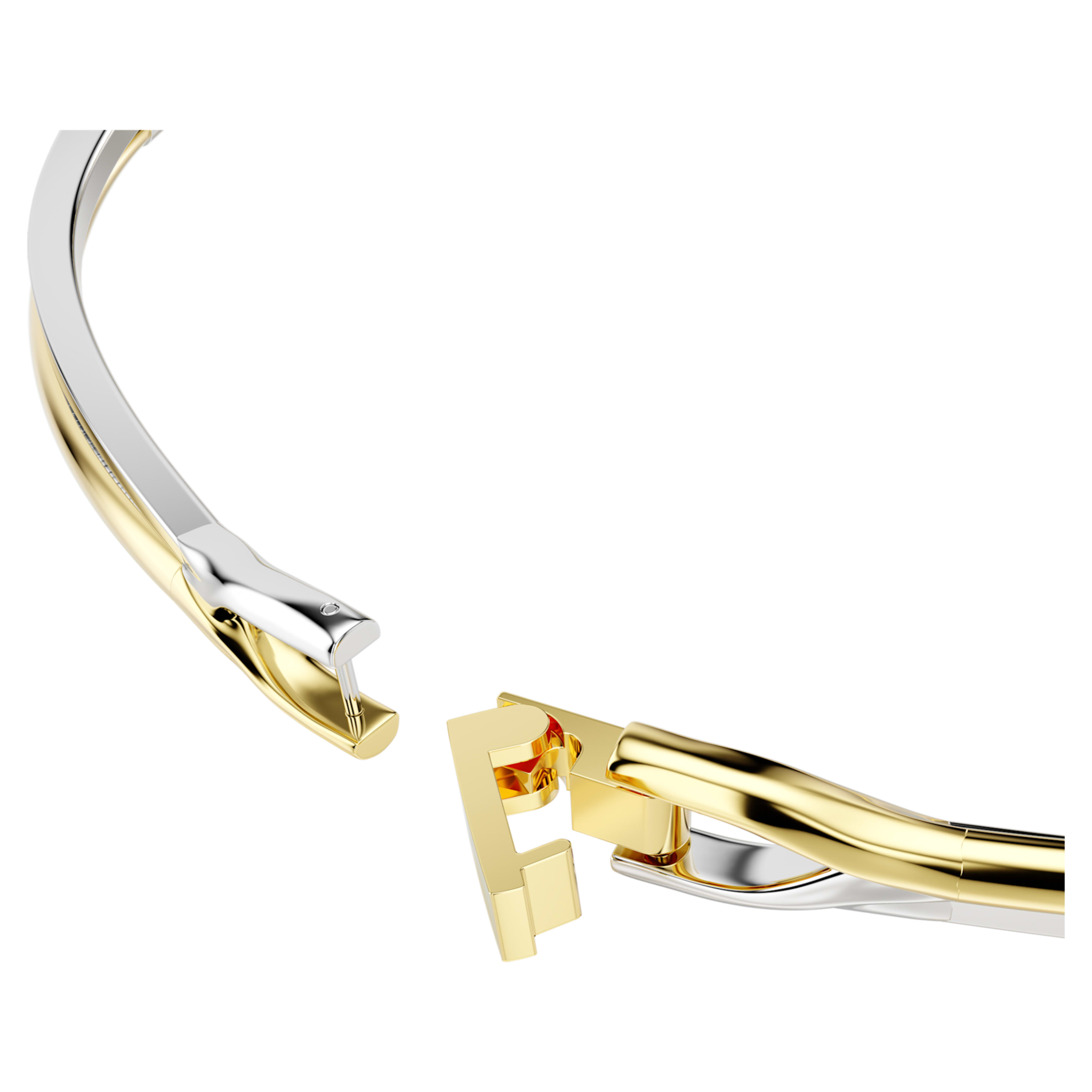 Swarovski Hyperbola ketting Ronde slijpvorm bicolor Wit/Goudkleurig 5702408