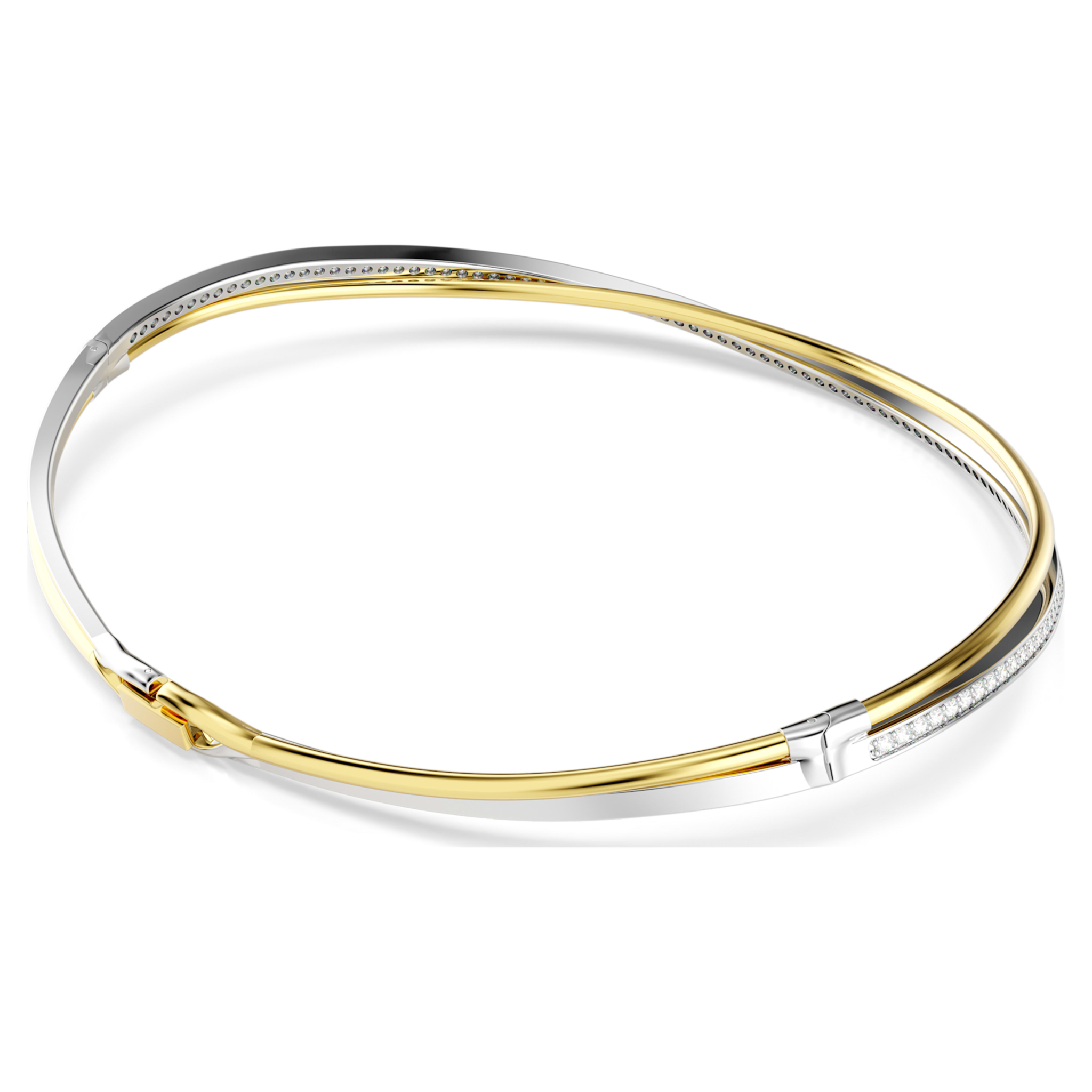 Swarovski Hyperbola ketting Ronde slijpvorm bicolor Wit/Goudkleurig 5702408