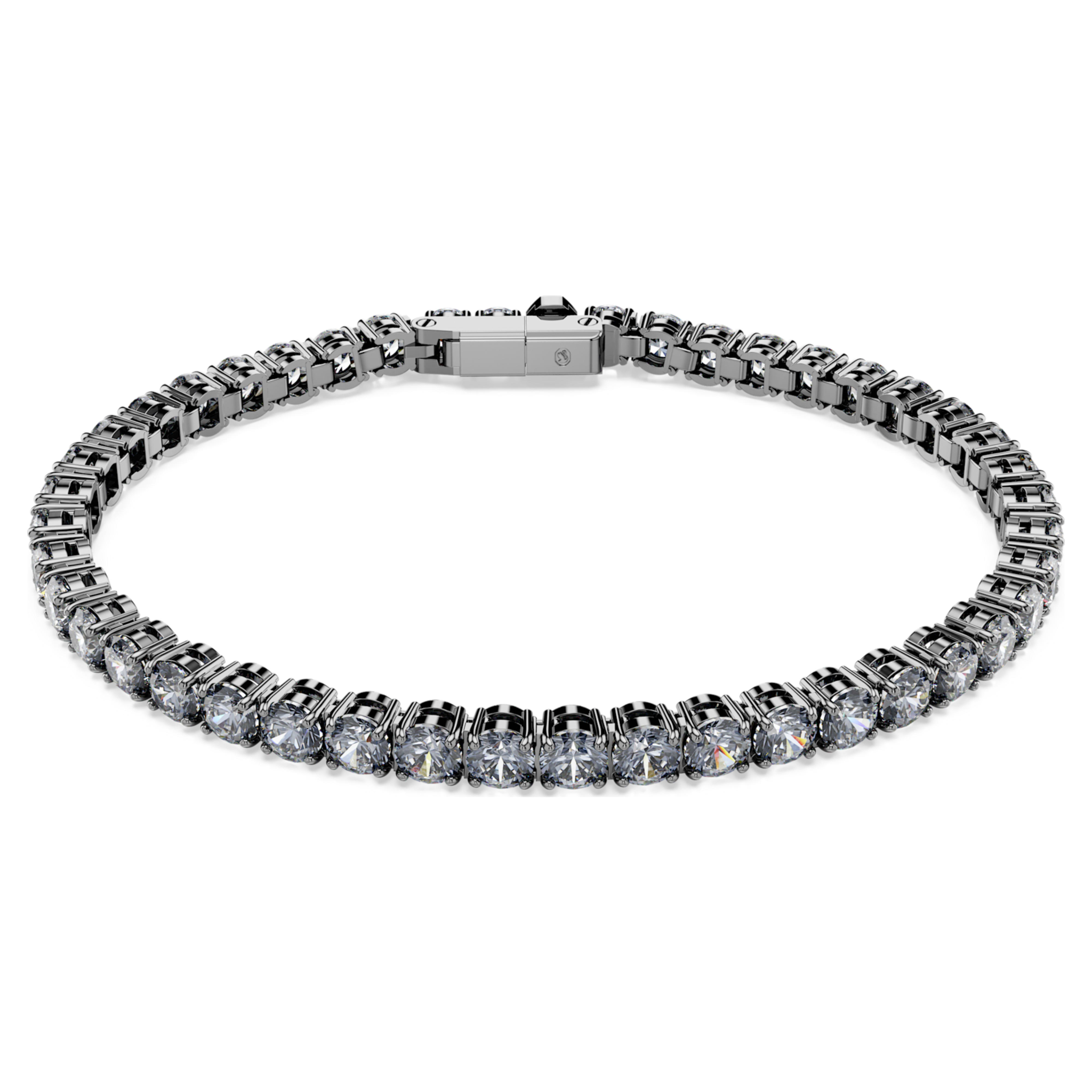 Swarovski Matrix armband Tennis ronde slijpvorm Zilverkleurig/Zwart 5693929