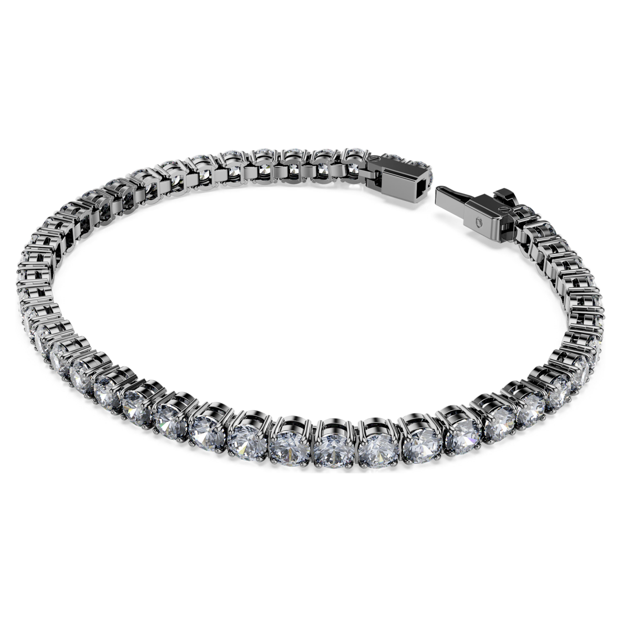 Swarovski Matrix armband Tennis ronde slijpvorm Zilverkleurig/Zwart 5693929