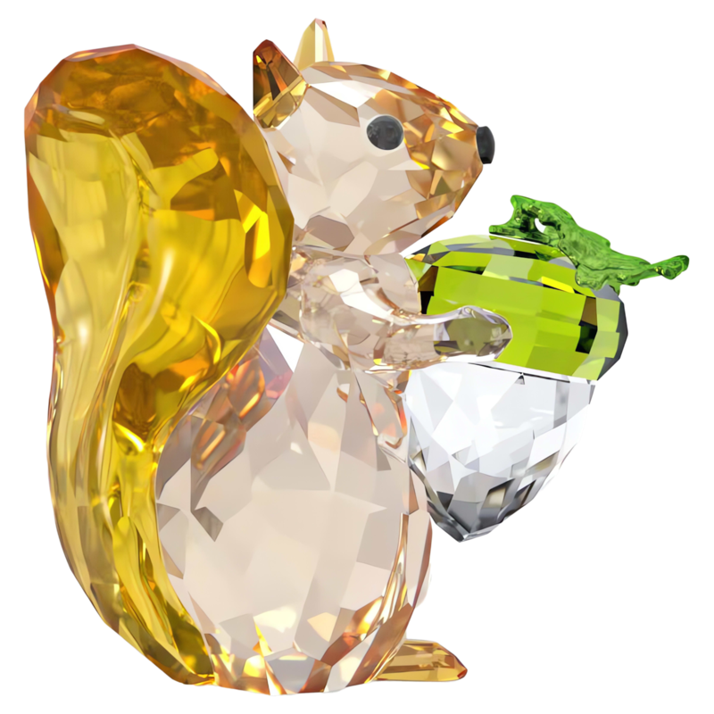 Swarovski Idyllia kristallen beeldje Eekhoorn met eikeltje Bruin 5683617