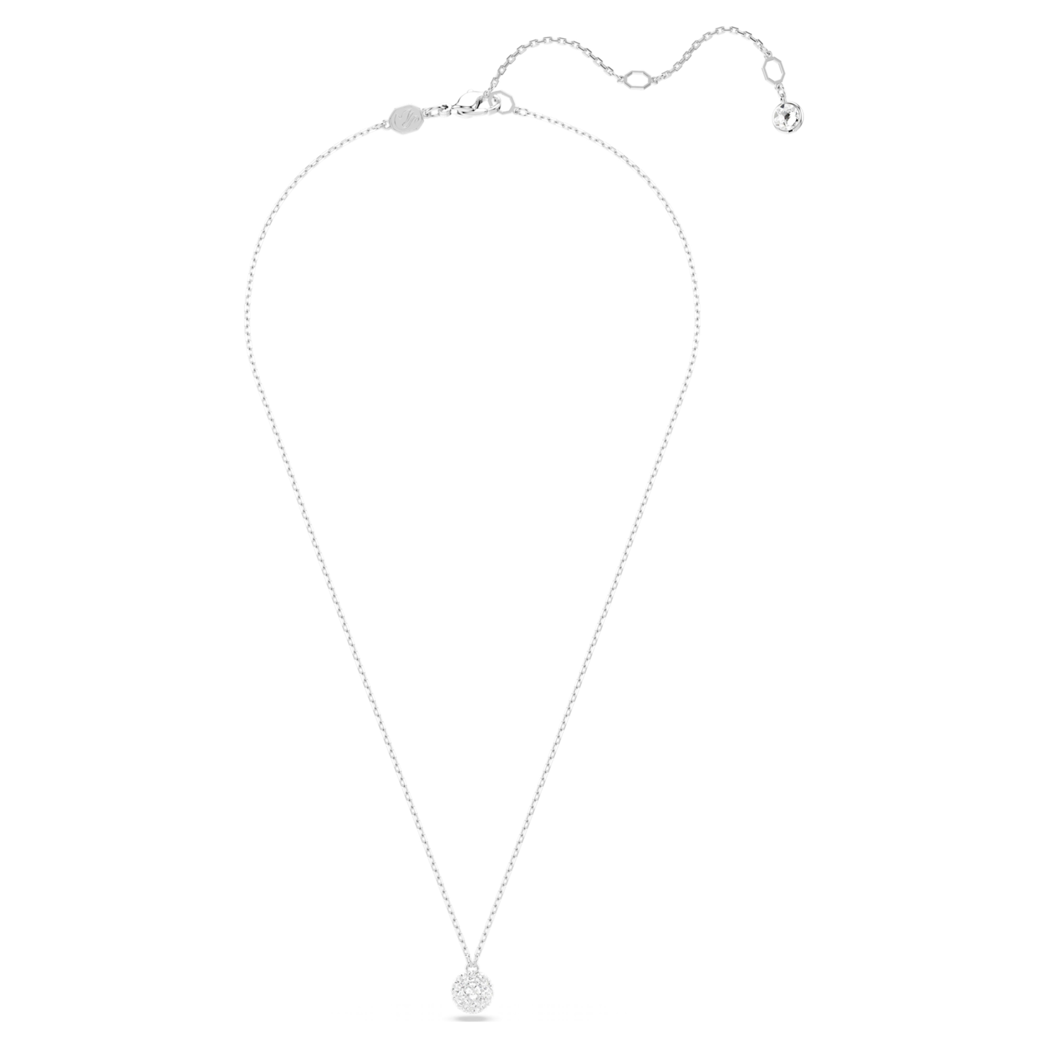 Swarovski Dextera ketting met hanger Ronde slijpvorm Zilverkleurig/Wit 5693206