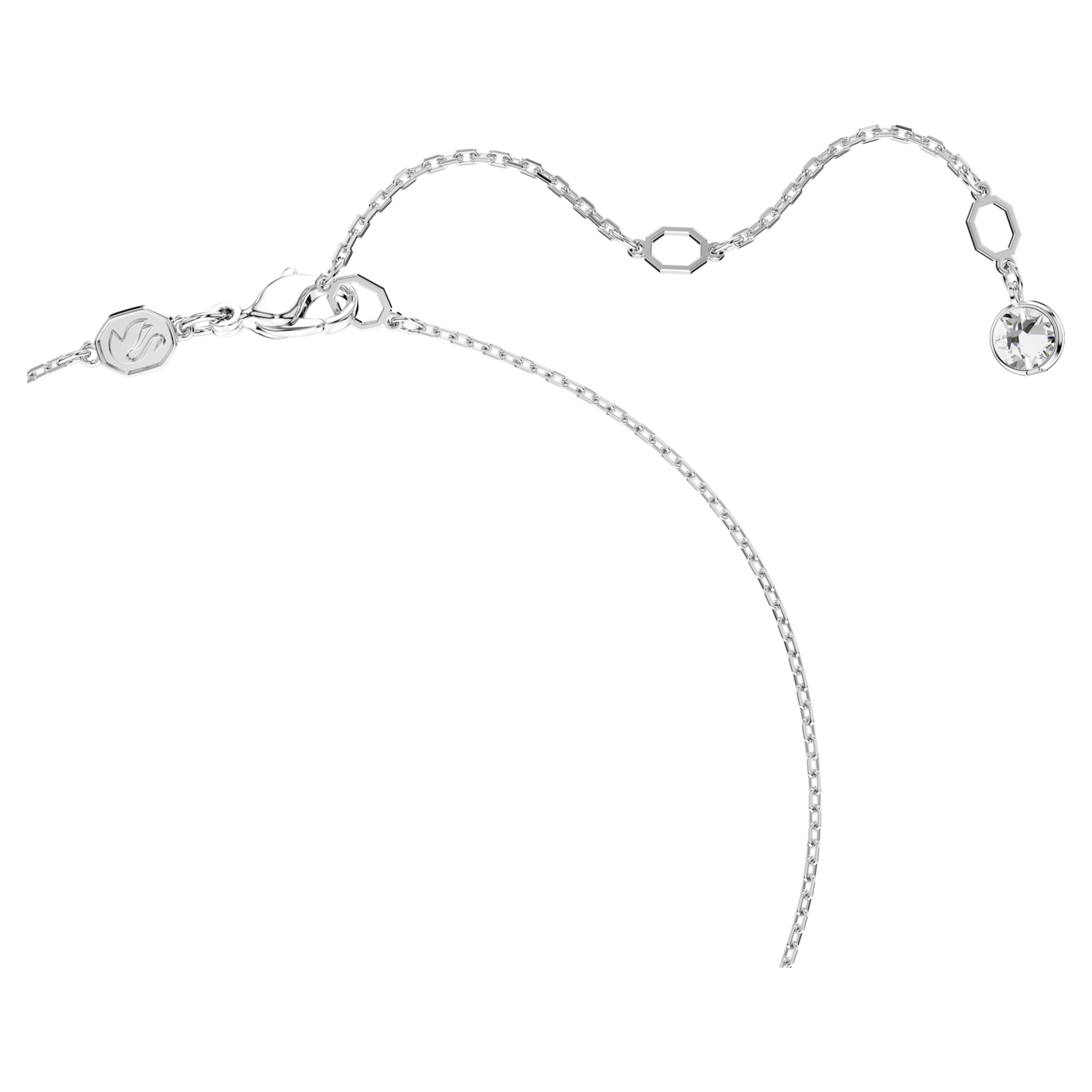 Swarovski Dextera ketting met hanger Ronde slijpvorm Zilverkleurig/Wit 5693206