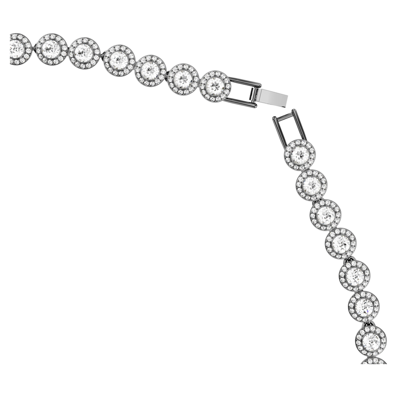 Swarovski Una ketting Ronde slijpvorm Zilverkleurig/Wit 5681057