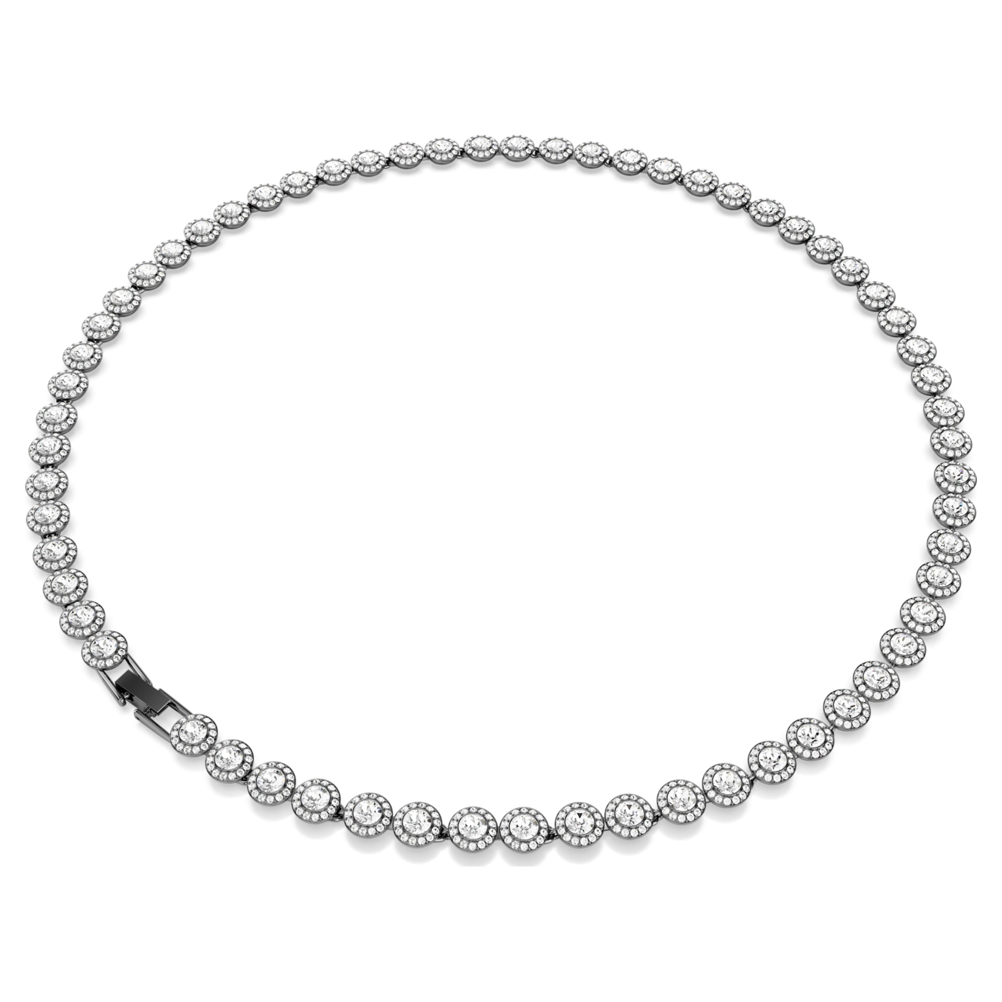 Swarovski Una ketting Ronde slijpvorm Zilverkleurig/Wit 5681057