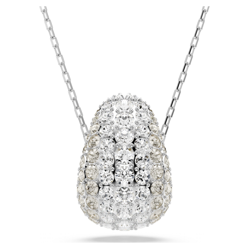 Swarovski Sublima ketting met hanger Ronde slijpvorm Zilverkleurig/Wit 5697190