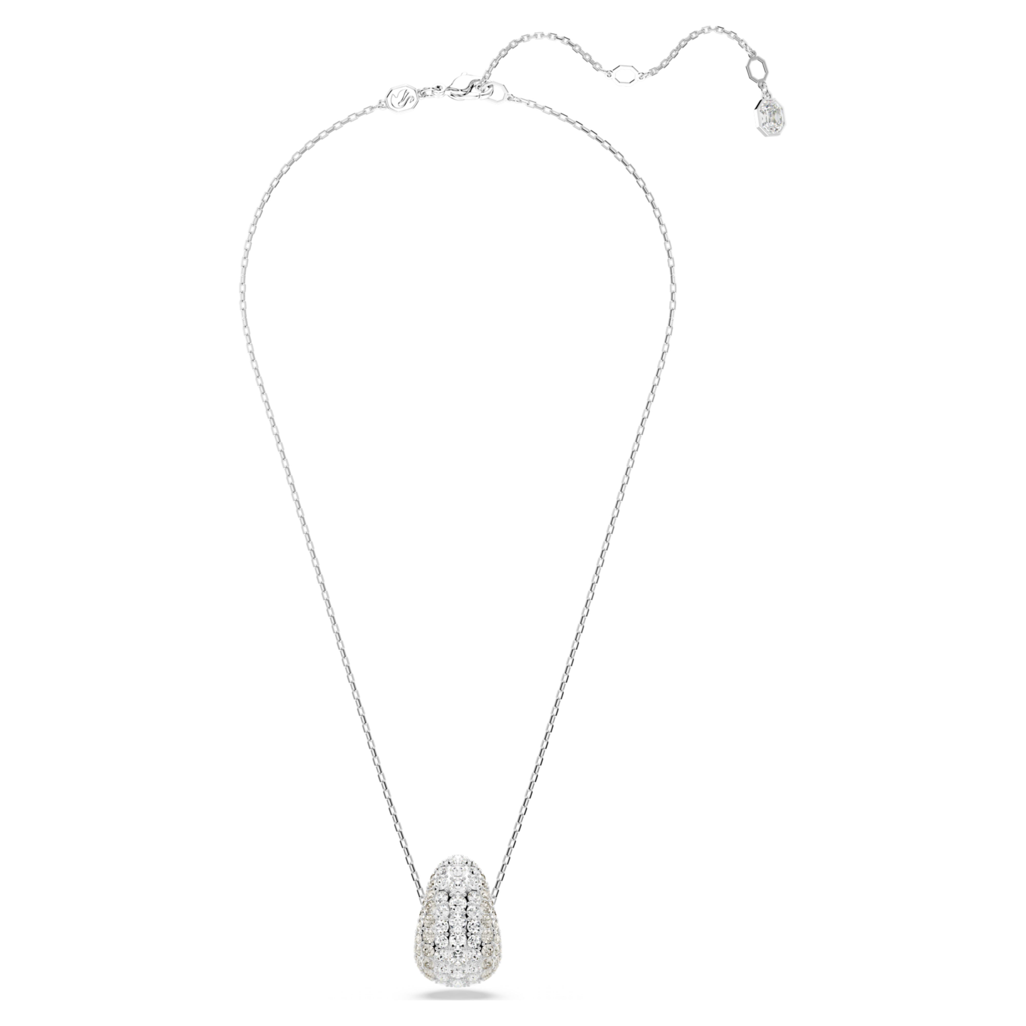 Swarovski Sublima ketting met hanger Ronde slijpvorm Zilverkleurig/Wit 5697190