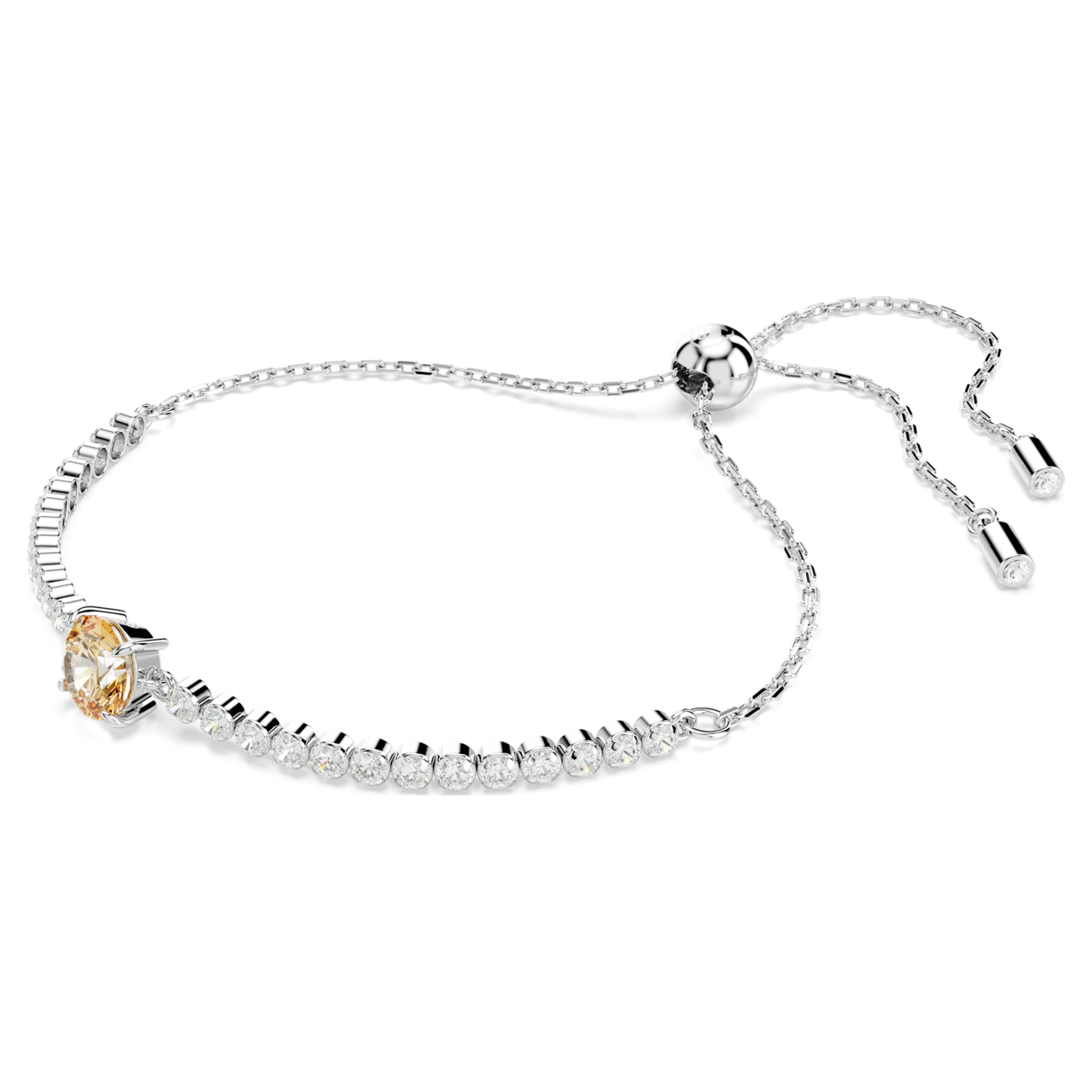 Swarovski Matrix armband Tennis verschillende slijpvormen Zilverkleurig/Wit (M) 5690694