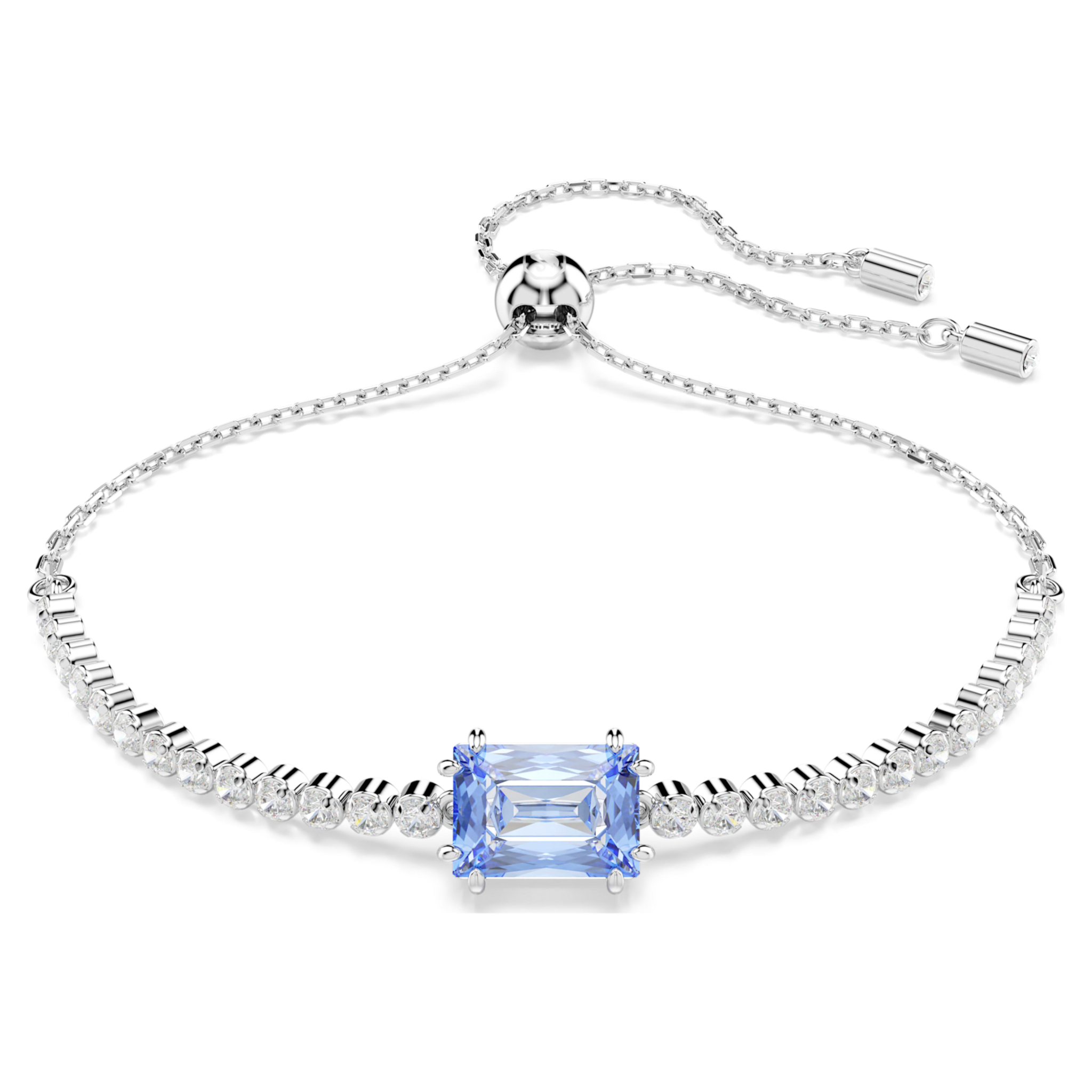 Swarovski Matrix armband Tennis verschillende slijpvormen Zilverkleurig/Wit (M) 5693412