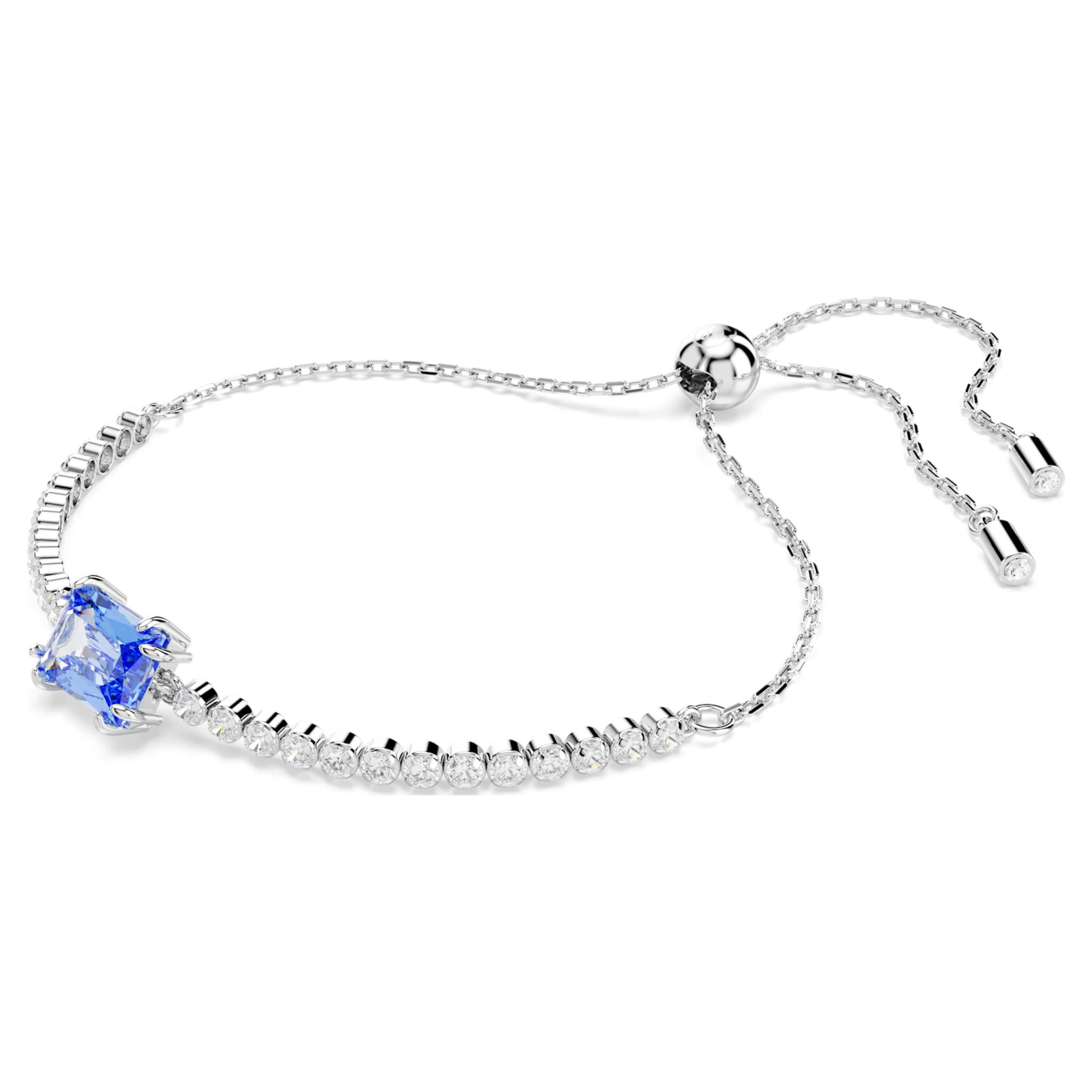 Swarovski Matrix armband Tennis verschillende slijpvormen Zilverkleurig/Wit (M) 5693412