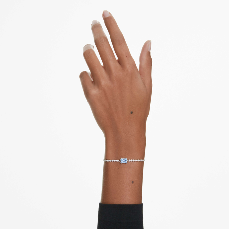 Swarovski Matrix armband Tennis verschillende slijpvormen Zilverkleurig/Wit (M) 5693412