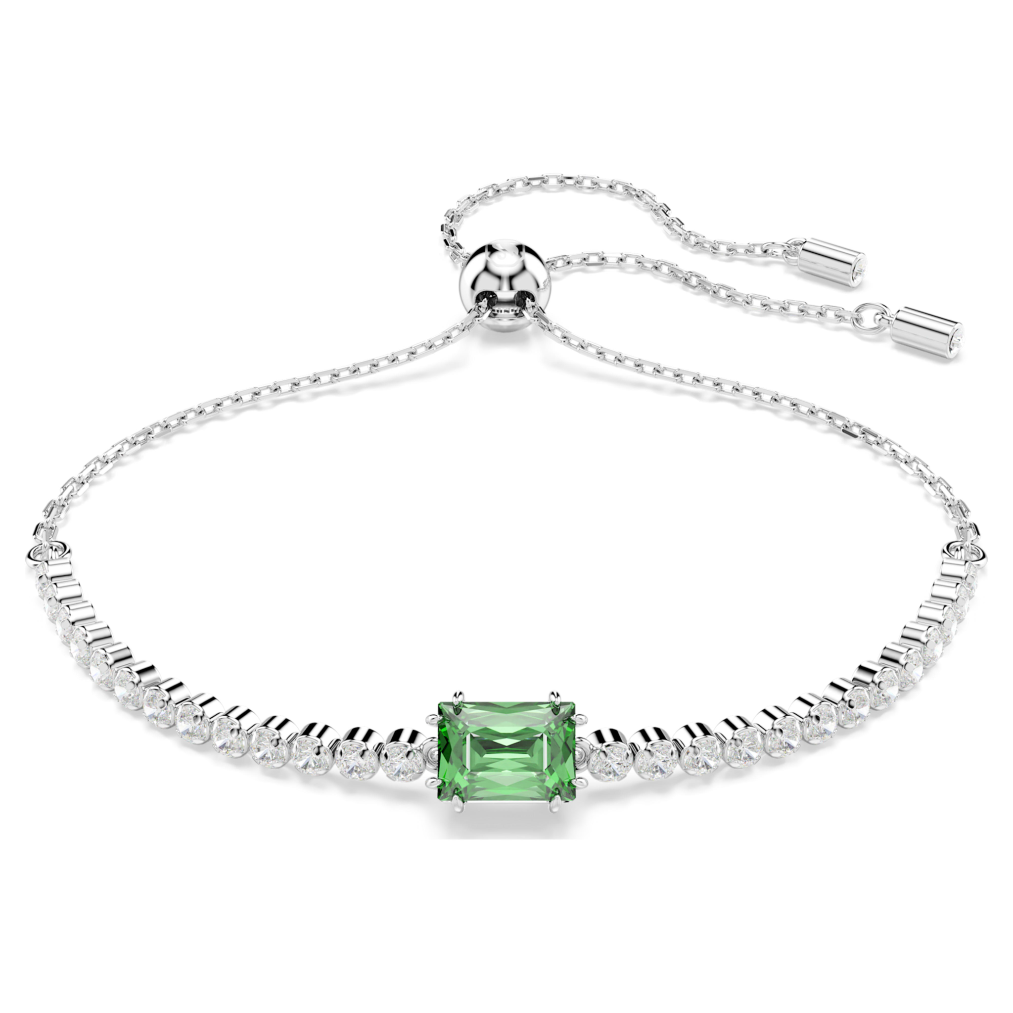 Swarovski Matrix armband Tennis verschillende slijpvormen Zilverkleurig/Wit (M) 5693411